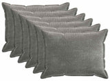 Cushion Cover 6 pcs HOUTEN Dark Grey 70 x 70 cm Chenille Fabric 921372