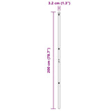 Fence Post Other 26 pcs Silver 3.2 x 3.2 x 200 cm Steel 3350159