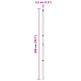 Fence Post 7 pcs Silver Steel 42004230