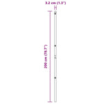 Fence Post Other 52 pcs Silver 3.2 x 3.2 x 200 cm Steel 3350160