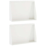 Retaining Wall 2 pcs 60 x 12 x 50 cm Steel White 8015277