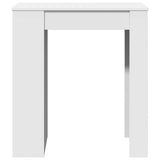 Bar Table with Racks White 95x47x103.5 cm Engineered Wood 854382