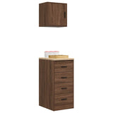 ZNTS Garage Cabinets 2 pcs Brown Oak Engineered Wood 3328329