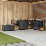 Kitchen Storage HATTEM Anthracite 90 x 50 x 92 cm Steel 874984
