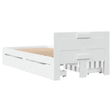 Bed Frame with Headboard White 80 x 200 cm Engineered Wood 3429677