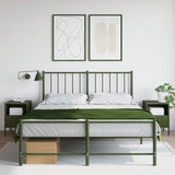 ZNTS Bedside Cabinets 2 pcs Olive Green 36x39x50.5 cm Steel 843063