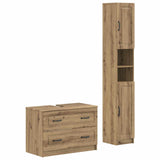 2 Piece Bathroom Cabinet Set UTRECHT Artisan Oak 3417575