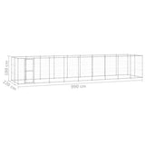 Outdoor Dog Kennel Galvanised Steel 21,78 m 3082311