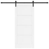 Sliding Door White 86 x 198.5 cm Solid Pine Wood 3333315