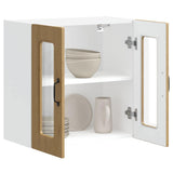 Kitchen Wall Cabinet with Glass Door Kalmar Artisan Oak Engineered Wood 853676