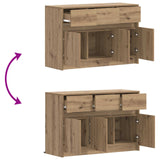 TV Cabinet 91 x 34 x 61 cm Artisan Oak Engineered Wood 8010329