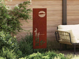Garden Privacy Screen Rusty 32 x 140 cm Weathering Steel 876251