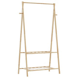 Clothes Rack with Shelves 96x45.5x150.5 cm Bamboo 4008908