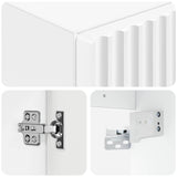 Wall-mounted Bathroom Cabinet High Gloss White 890526