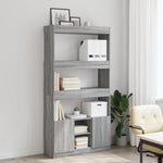 Highboard Grey Sonoma 92x33x180 cm Engineered Wood 3309623