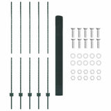 Welded Wire Fence with Post 10 x 1.6 m PVC-Coated Steel 3336460