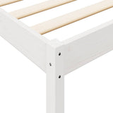 Bookcase Bed without Mattress White 75x190 cm Small Single Solid Wood Pine 3324342