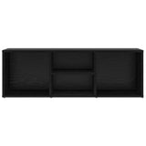 Shoe Bench Black Oak 102 x 35 x 35 cm Engineered Wood 875071