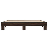 Bed Frame without Mattress Brown Oak 200x200 cm 3280221
