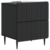 Bedside Cabinet 2 pcs Black 43 x 34.5 x 49.5 cm Engineered Wood 894298
