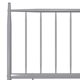 Bed Frame without Mattress Grey Metal 100x200 cm 325014