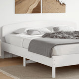 Headboard White 200 cm Solid Wood Pine 842487