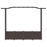 Raised Bed with Trellis and Roof Brown 204 x 40 x 141 cm PP 42032508
