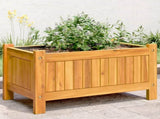 Garden Planter with Liner 54x31x30 cm Solid Wood Acacia 366429