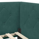 Corner Bed Frame with Headboard Dark Green 80 x 200 cm Velvet 42016515