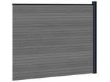 Fence Set 175 x 186 cm WPC and Aluminium Grey 42039059