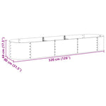 Garden Raised Bed 320x80x44 cm Galvanised Steel Silver 45517