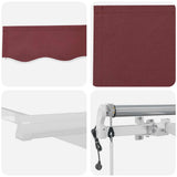 Automatic Retractable Awning Burgundy 400x300 cm 3215227