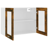 Hanging Glass Cabinet Lyon Smoked Oak 80x31x60 cm Engineered Wood 815594