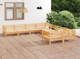 8 Piece Garden Lounge Set Solid Wood Pine 3083244
