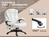 Boucle Six-Point Massage Office Chair - White T3398P330373
