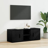 TV Cabinet Black Oak 100 x 31.5 x 35 cm Engineered Wood 881158