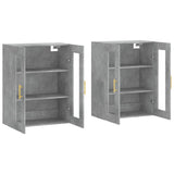 Wall Mounted Cabinets 2 pcs Concrete Grey Engineered Wood 3197933