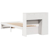 Bookcase Bed without Mattress White 75x190cm Small Single Solid Wood Pine 3322370
