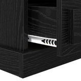Bedside Cabinet Black Oak 36 x 43 x 60 cm Engineered Wood 881400