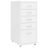 Mobile File Cabinet White 28x41x69 cm Metal 335913