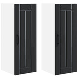 Wall Cabinet LUCCA 2 pcs Black 30 x 31 x 80 cm Engineered Wood 885008