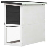 Outdoor Rabbit Hutch 1 Door Grey Wood 170831