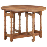 Dining Table Round 110x76 cm Solid Mango Wood 321701