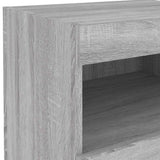 Bedside Cabinet with LED Lights Grey Sonoma 50x40x45 cm 836773
