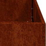 Garden Planter Rusty 280 x 80 x 40 cm 860765