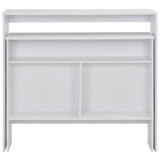 Bar Table with 2 Table Tops White 130x40x120 cm 280217
