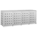 145382 Quadruple Wheelie Bin Shed 240 L Stainless Steel