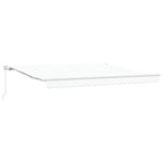Retractable Awning Manual White 400 x 350 cm Fabric and Metal 3330791