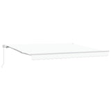 Retractable Awning Manual White 400 x 350 cm Fabric and Metal 3330791