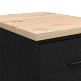 Garage Storage Cabinet Black 40x51x85 cm Solid Wood Pine 860590